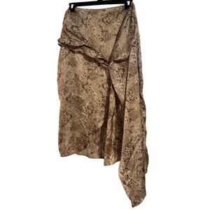 Y2K Snakeskin Wrap Skirt